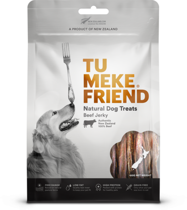 TU MEKE FRIEND Air-Dried Natural Dog Treats Beef Jerky 100G