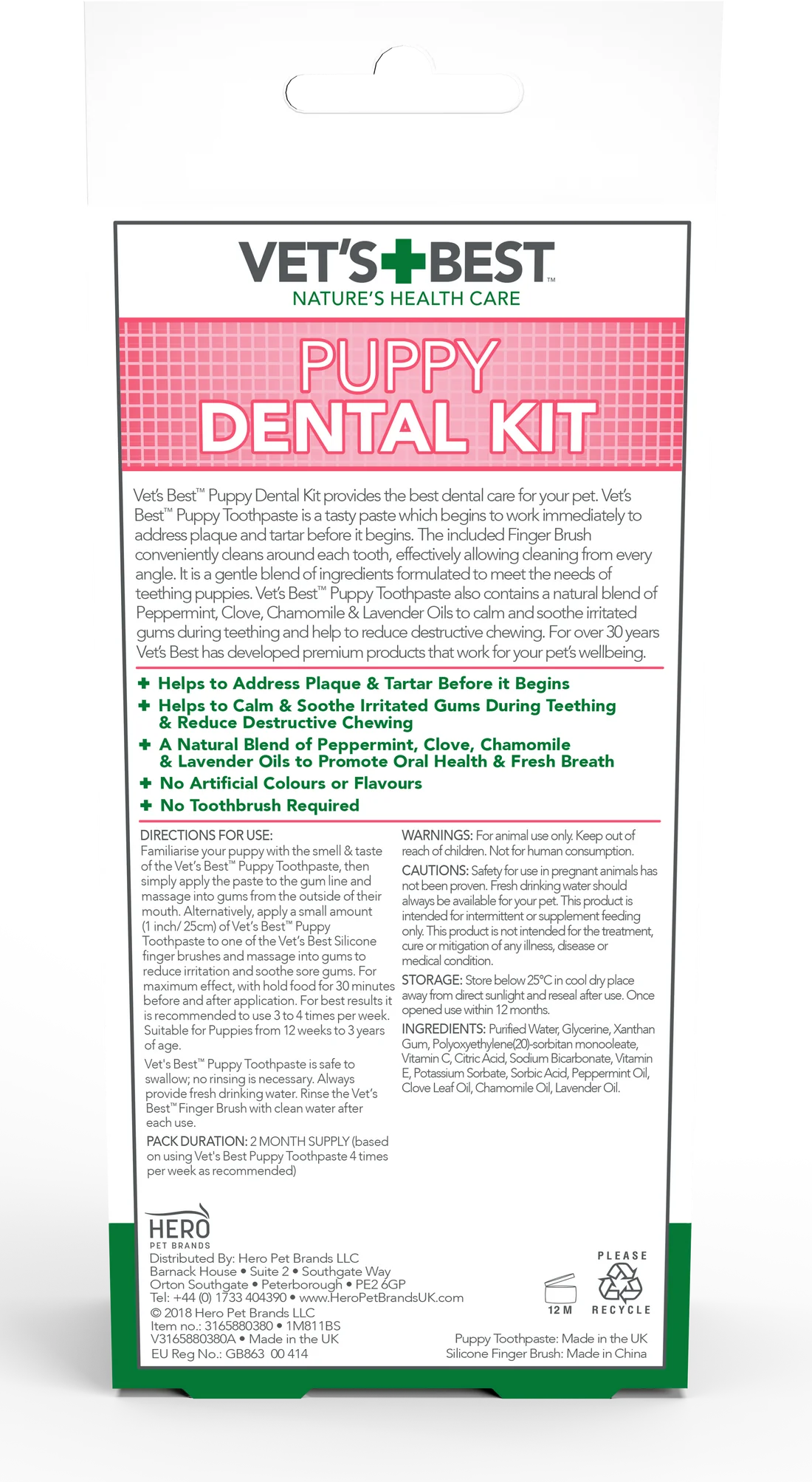 VET'S BEST Dental Care Kit For Puppies