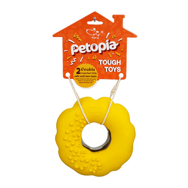 PETOPIA Ultra Tough Dog Toy Mochi Donut