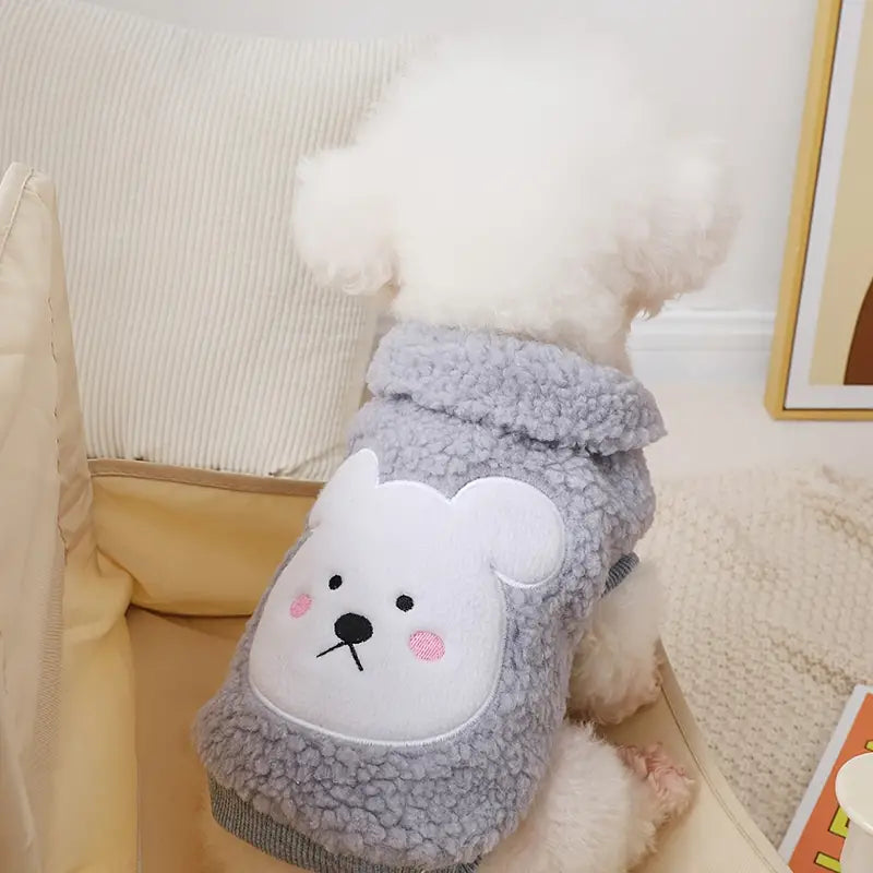 Bear-Patterned Dog Sweater