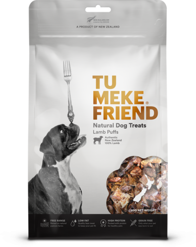 TU MEKE FRIEND Air-Dried Natural Dog Treats Lamb Puffs 80G