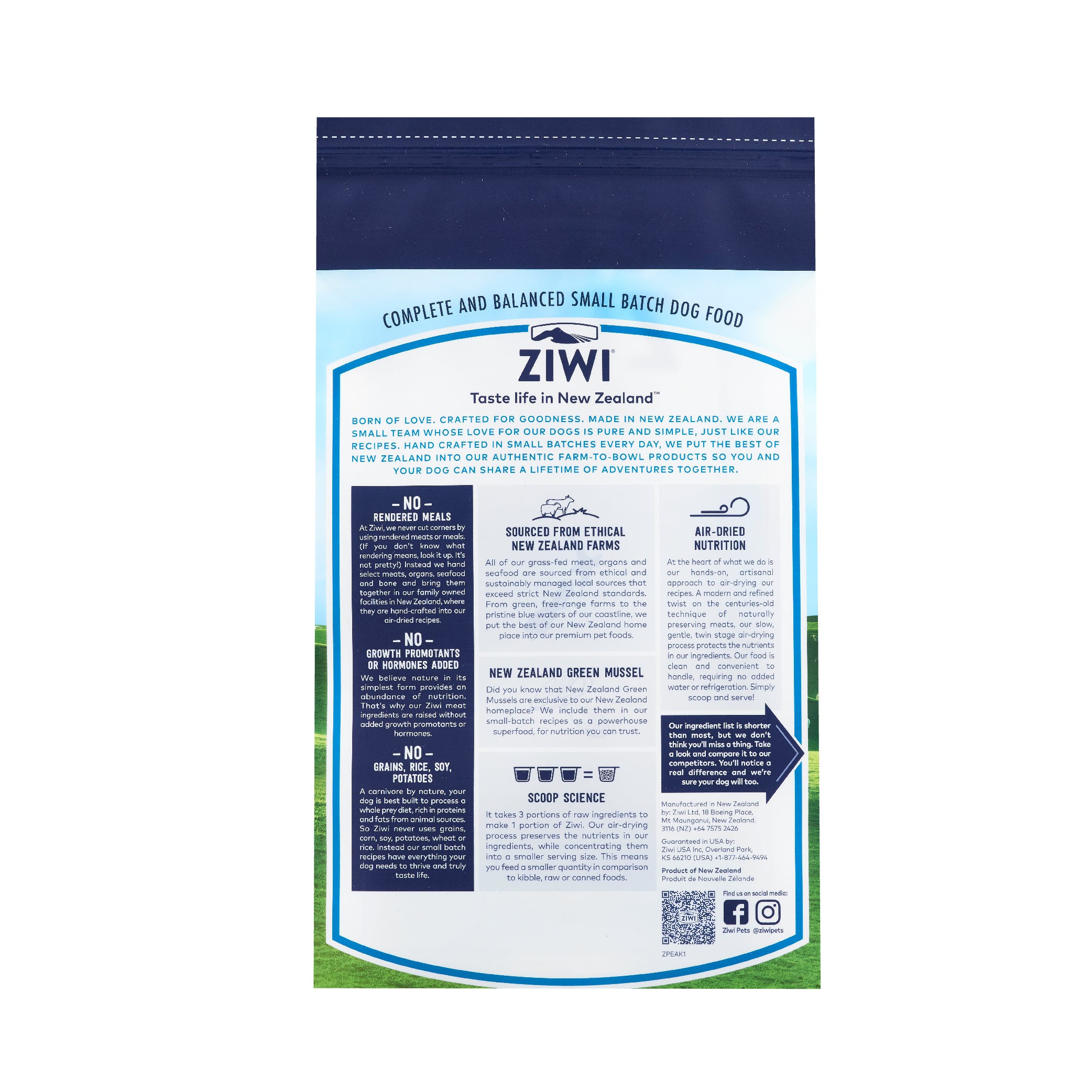 ZIWI Peak Air-Dried Dog Food - Lamb Recipe 454g