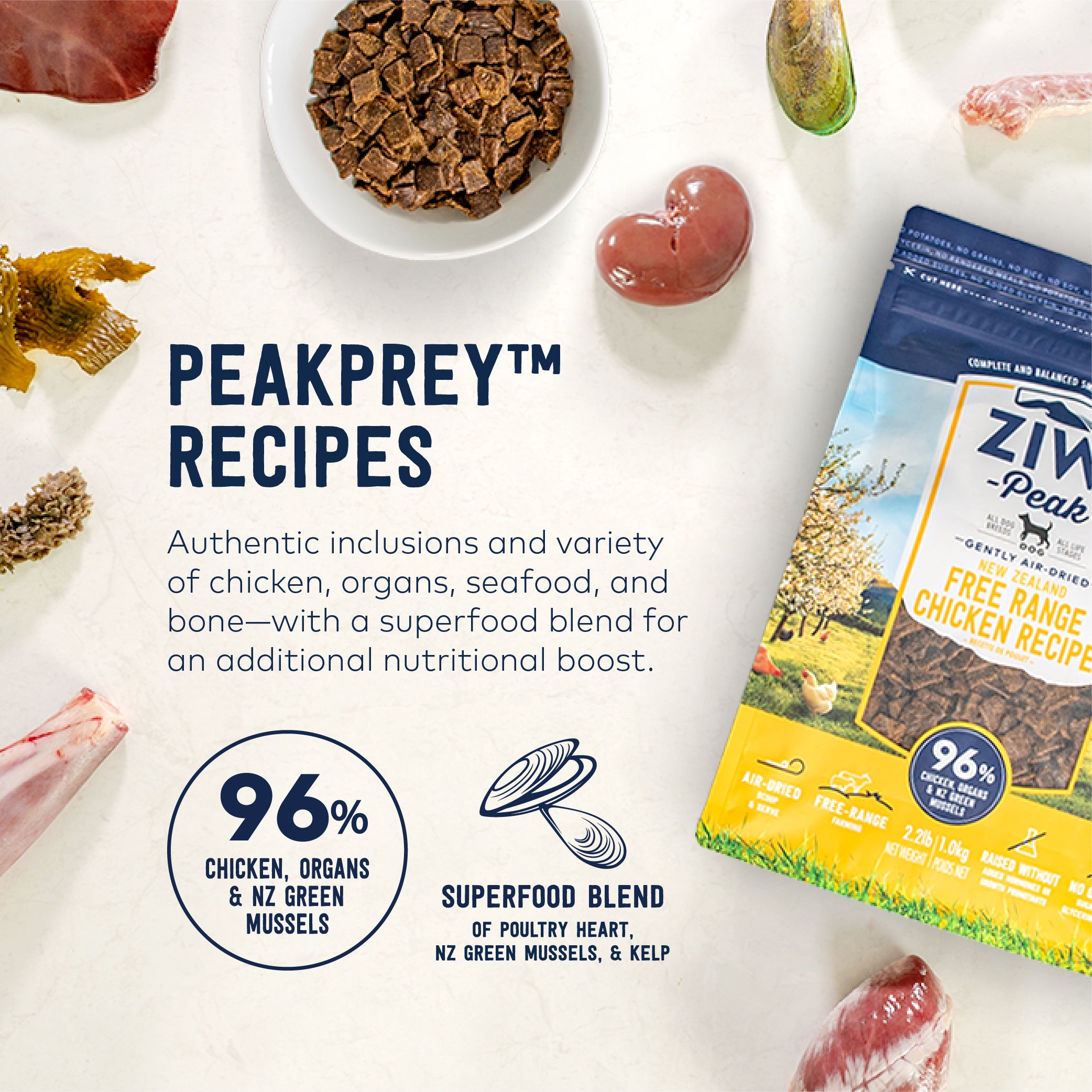 ZIWI Peak Air-Dried Dog Food - Free Range Chicken Recipe