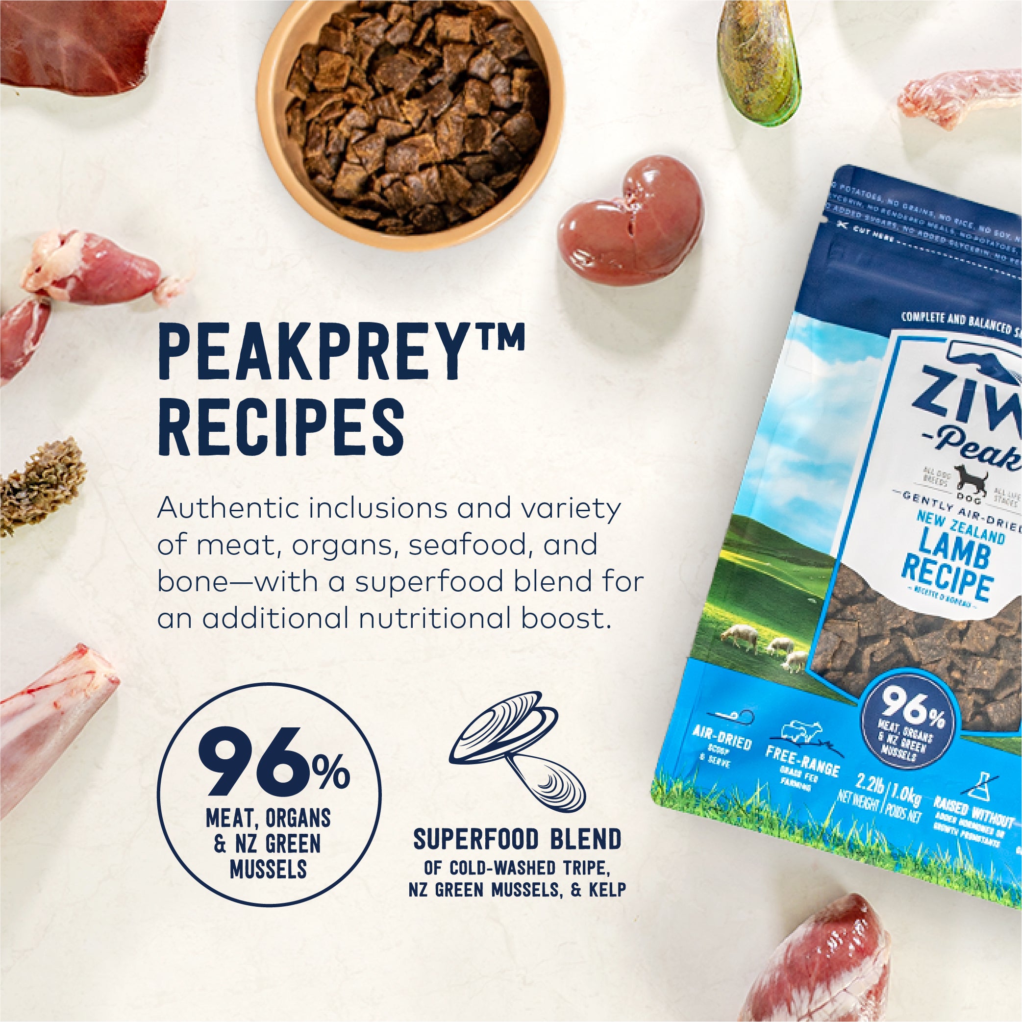 ZIWI Peak Air-Dried Dog Food - Lamb Recipe