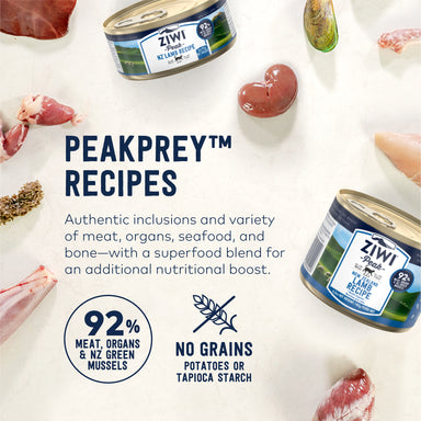 ZIWI Peak Canned Cat Food -Lamb Recipe 85g