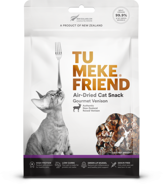 TU MEKE FRIEND Air-Dried Natural Cat Snacks Gourmet Venison 120G