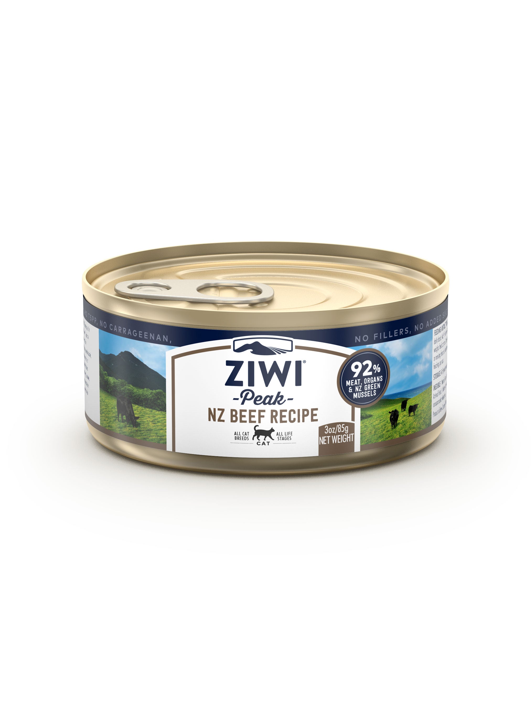 ZIWI Peak Canned Cat Food Beef Recipe 85g Adore Pet Australia