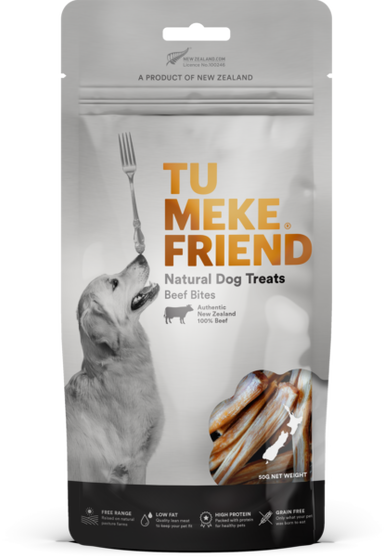 TU MEKE FRIEND Air-Dried Natural Dog Treats Beef Bites 50G